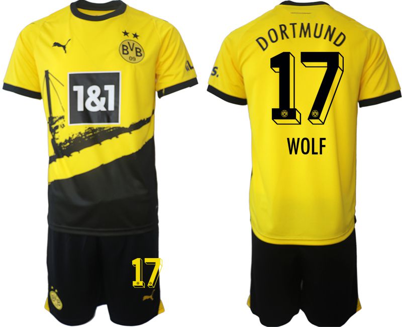 Men 2023-2024 Club Borussia Dortmund home yellow #17 Soccer Jersey->borussia dortmund jersey->Soccer Club Jersey